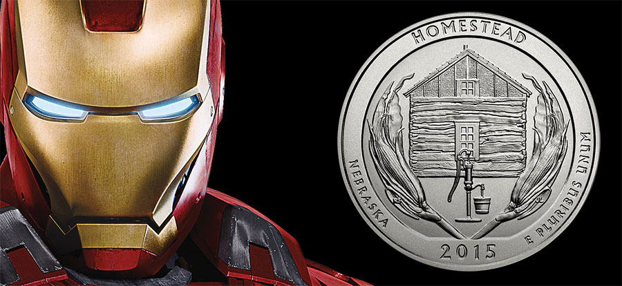 Iron Man und die Silbermünzen America the Beautiful
