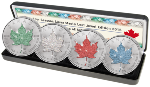 Maple Leaf Silbermünzen Jahreszeiten 2015